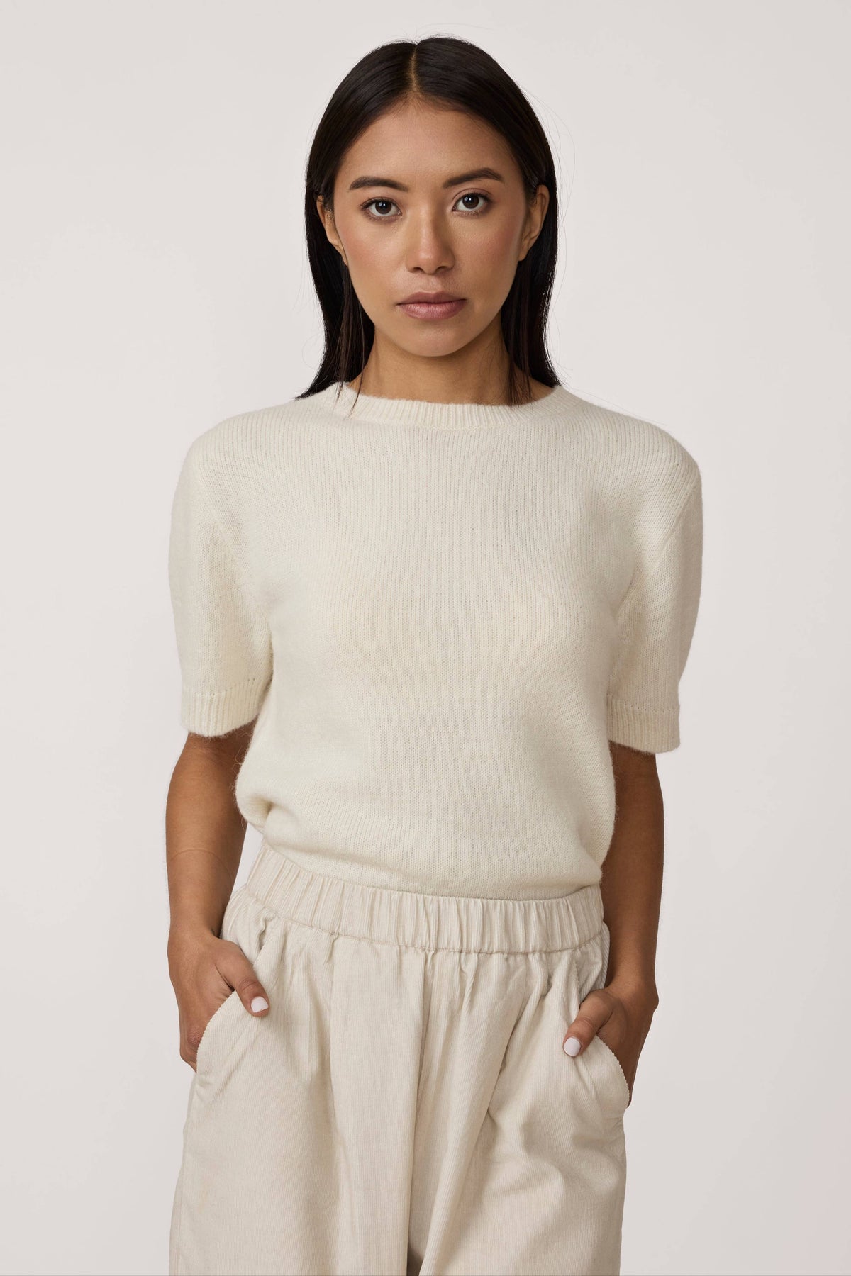 LAUDE Row Sweater in Ivory