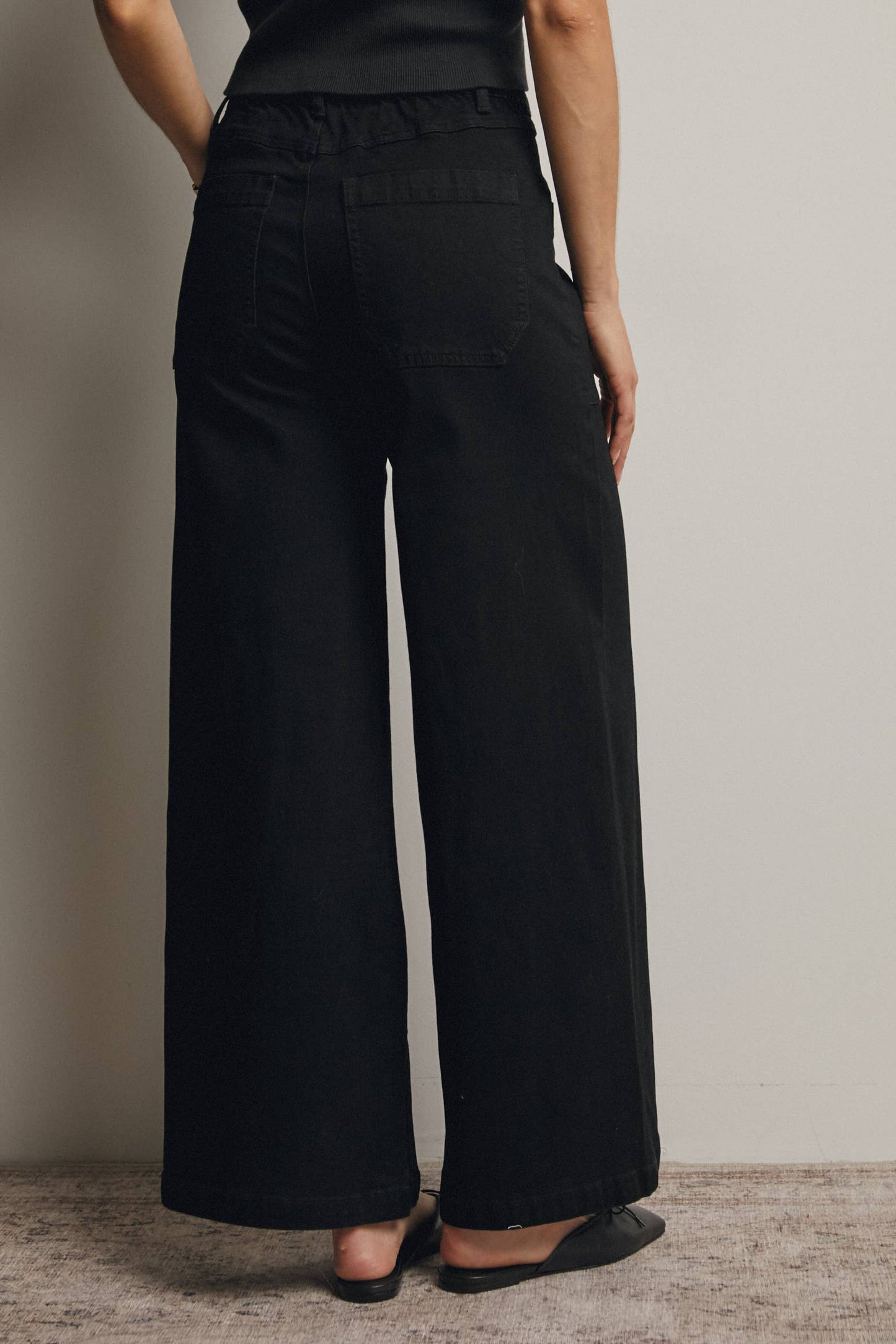 Forte - Wide-Leg Stretch Denim Jeans FP0003: Washed Cobalt / Contemporary / S