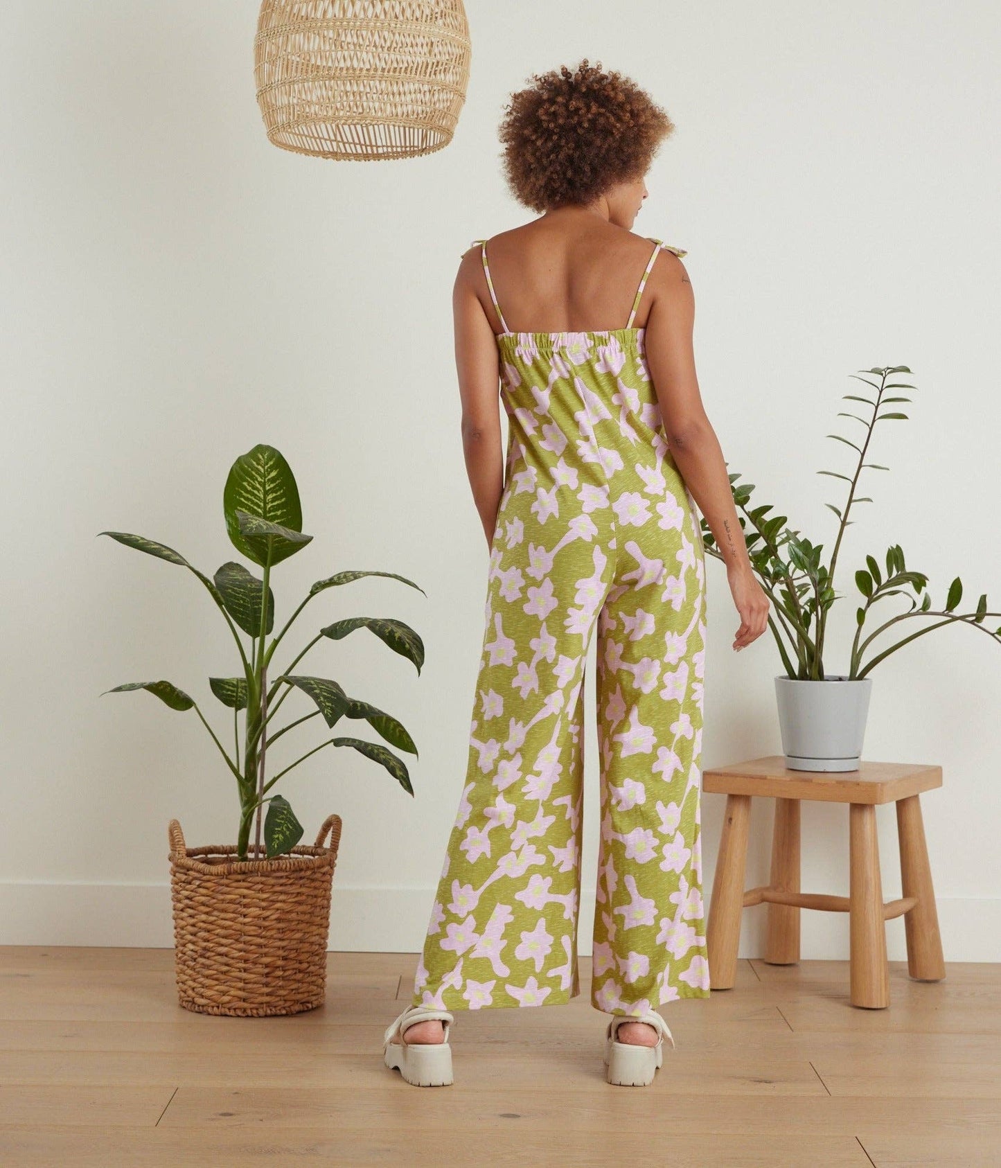 Known Supply - Avery Jumpsuit: Dripping Flowers / L