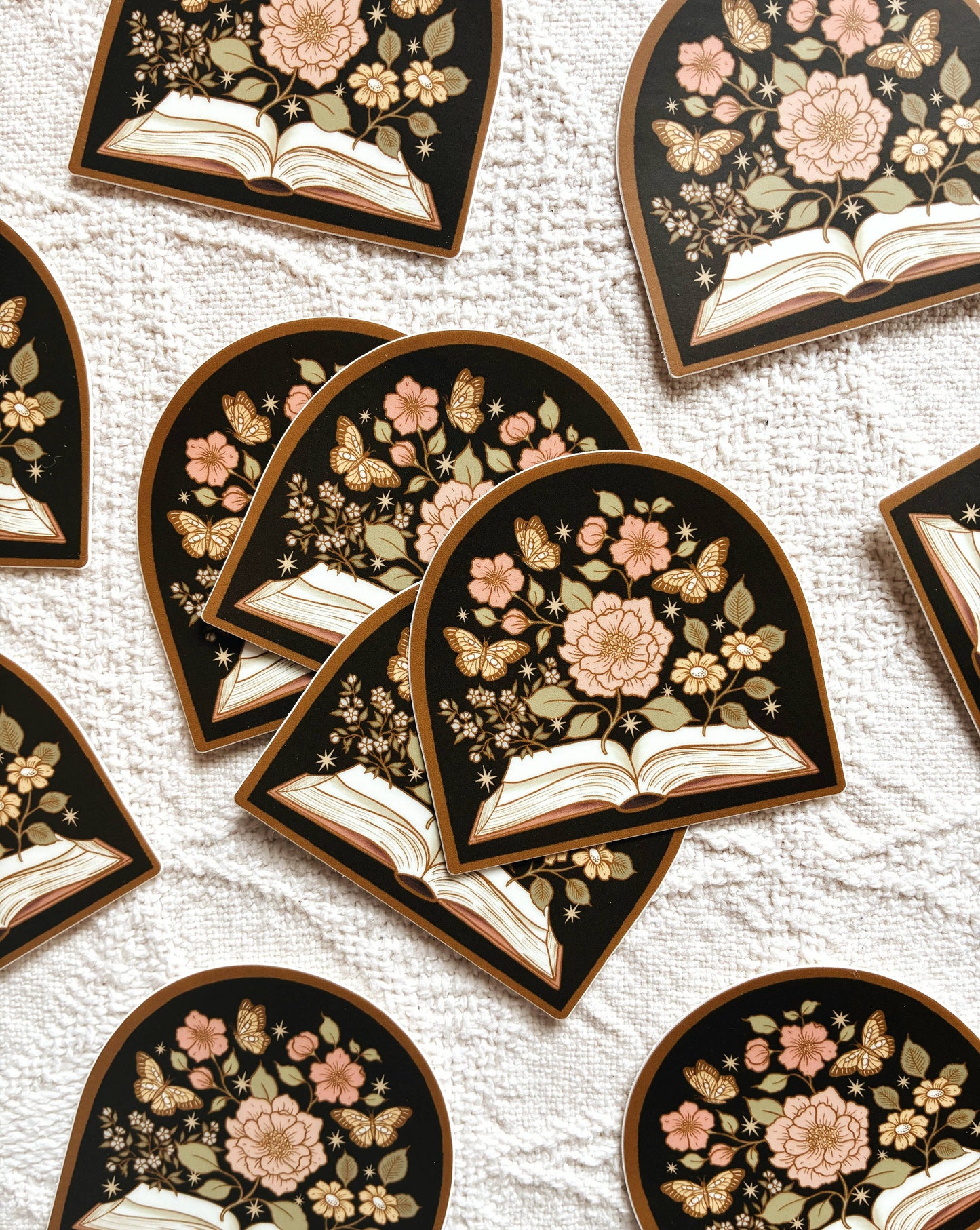 Flora West Design - Book Lovers Magical Floral Novel Sticker 2.5" Bookish Decal