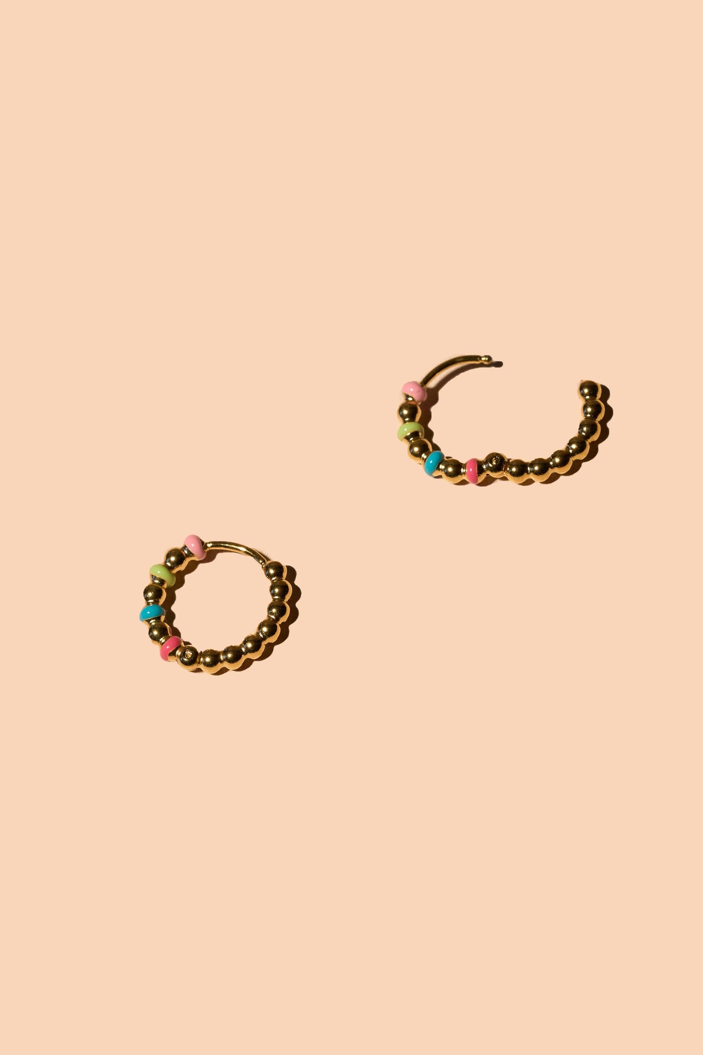 Peter and June - Dippin' Dots Hoops - 18K Gold Plated