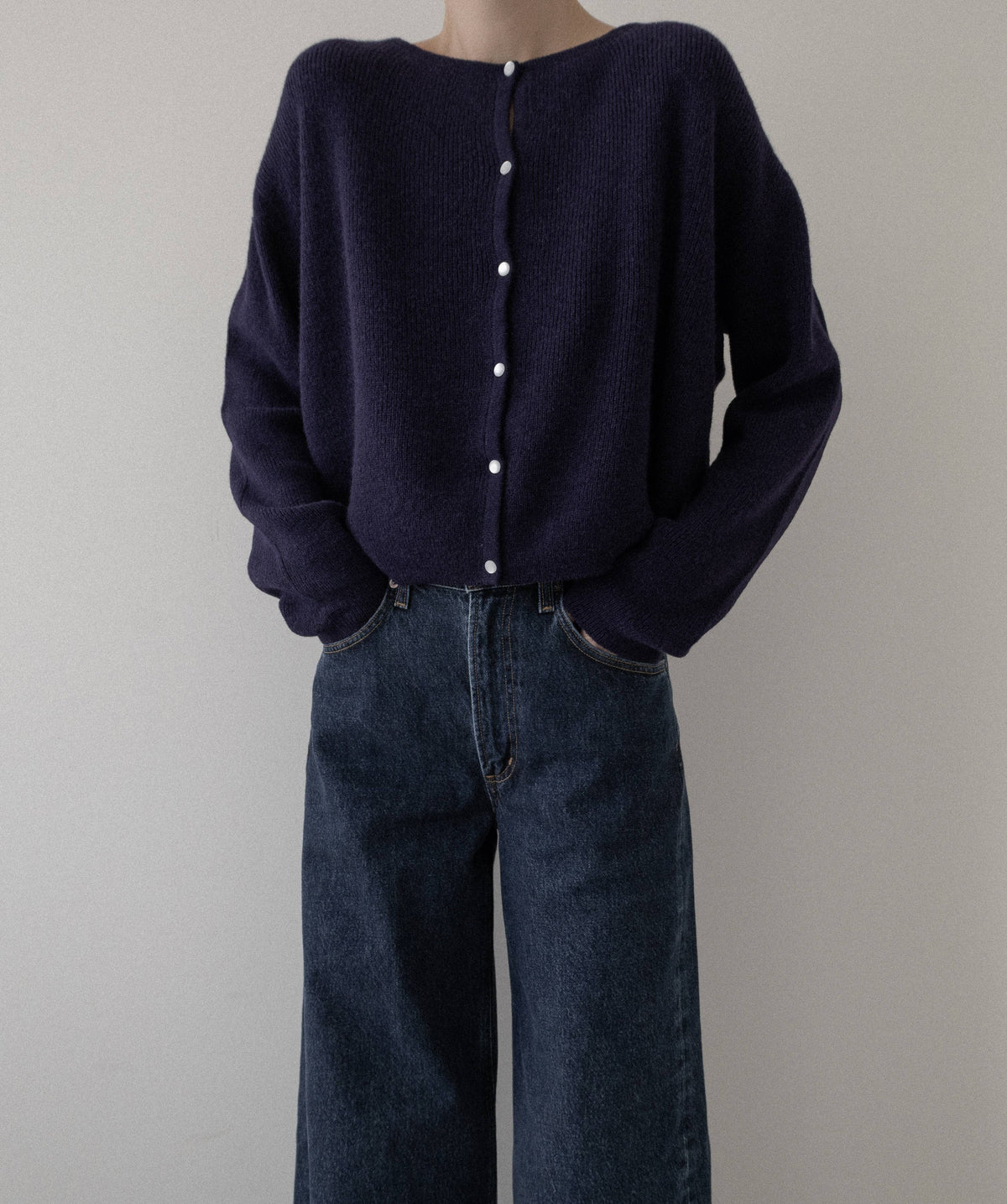 LAUDE Classic Cardigan in Midnight