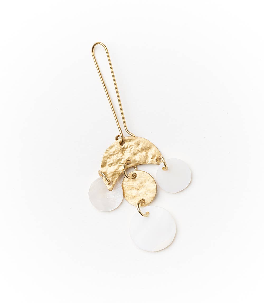 Matr Boomie Fair Trade - Rajani Mother of Pearl Chandelier Earrings