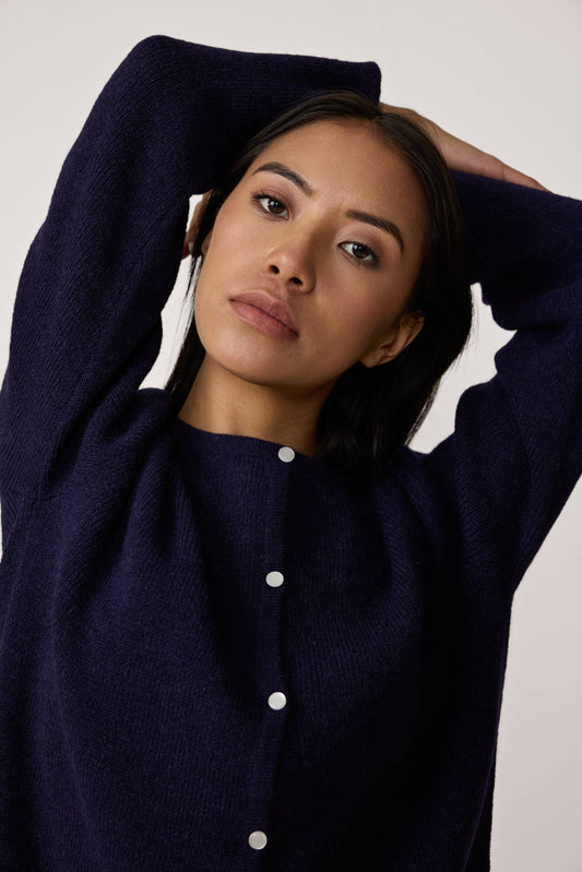LAUDE Classic Cardigan in Midnight