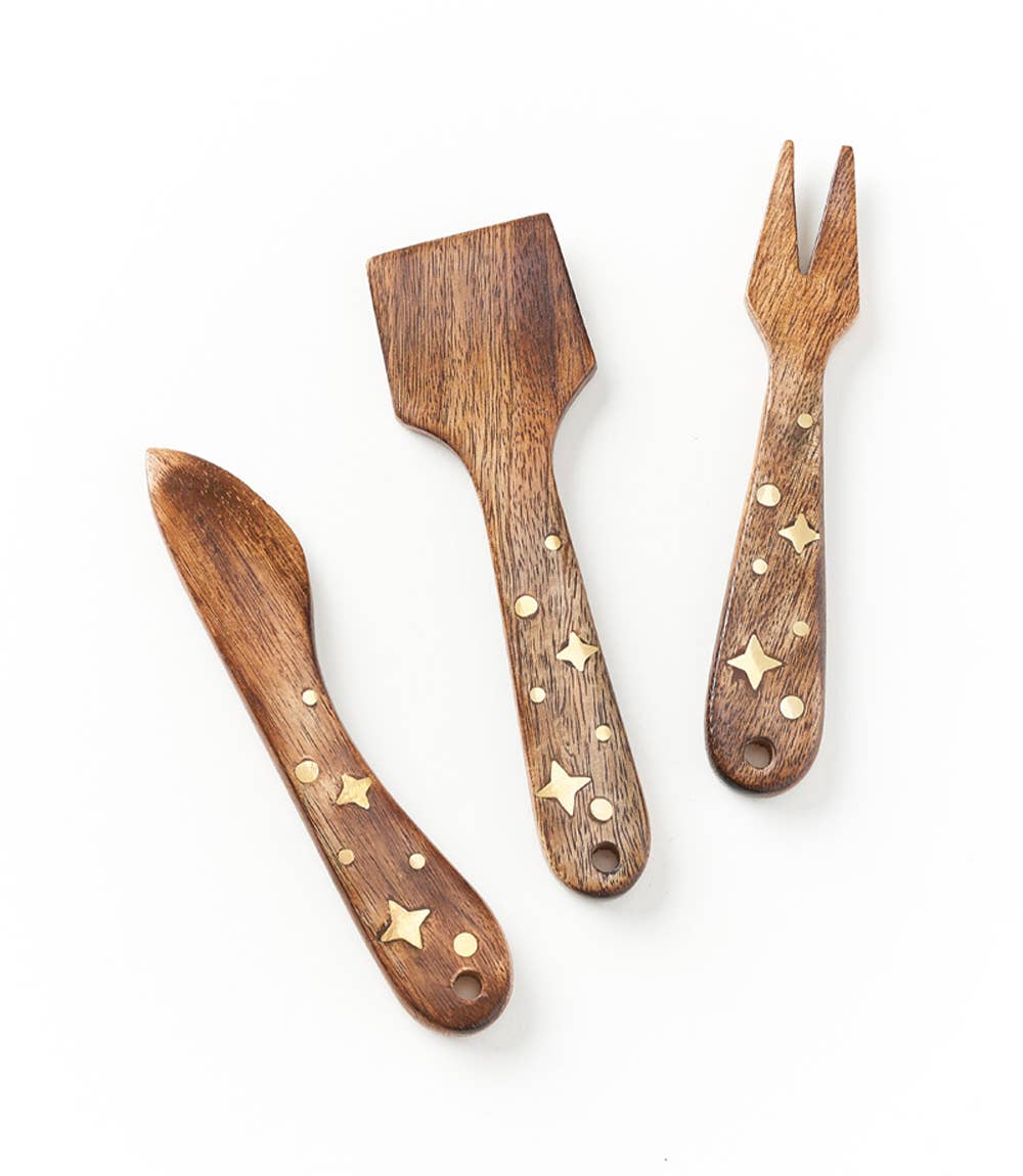 Matr Boomie Fair Trade - Nakshatra Cheese Knife Set (3 pc)