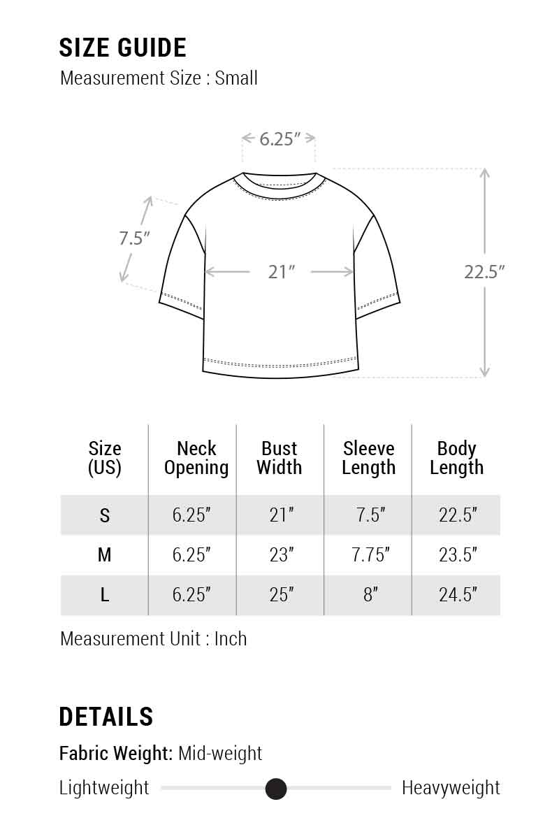FWTX BOXY CROP T-SHIRT: CREAM / L