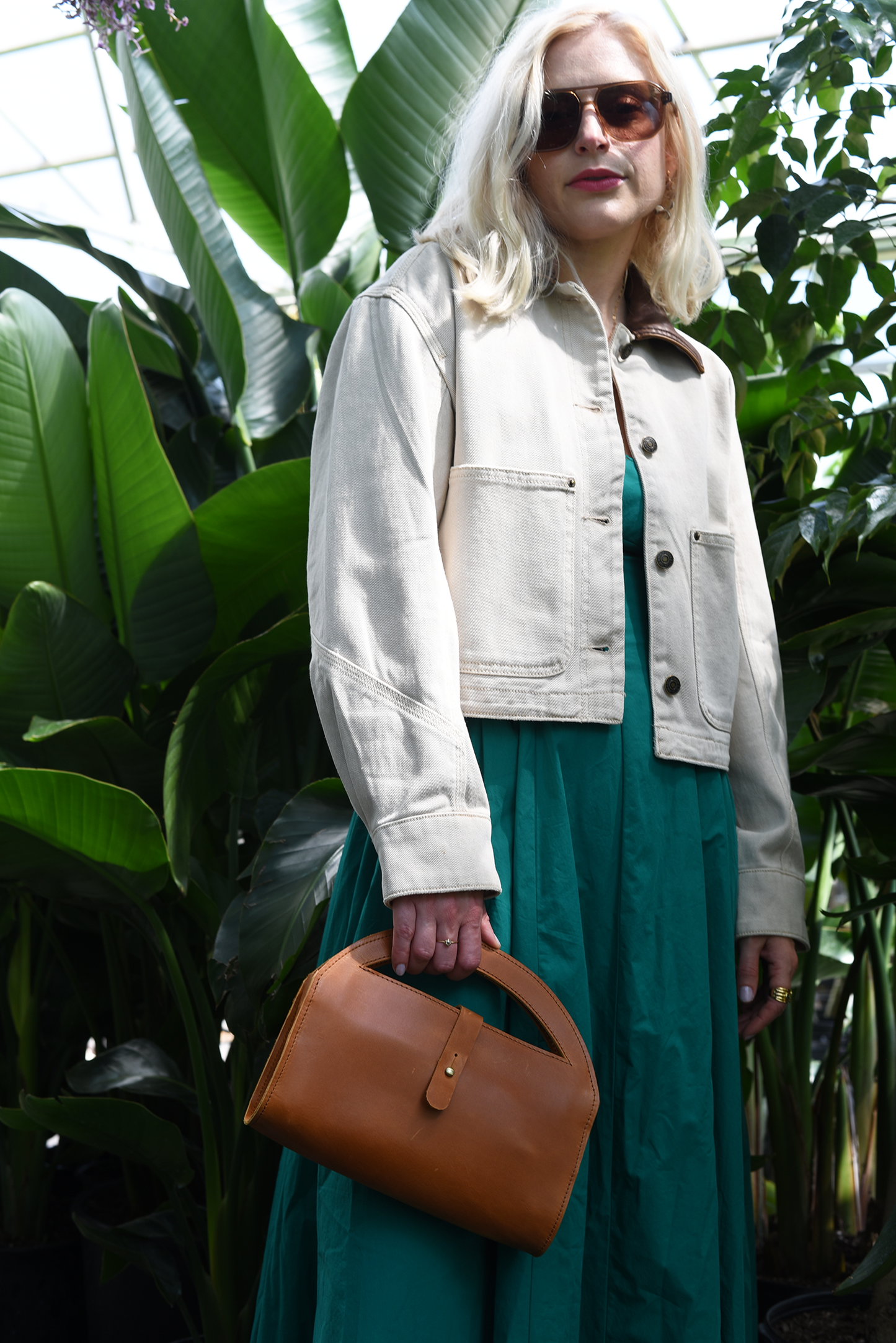 Purse & Clutch - Clutch Crossbody in Brown Leather