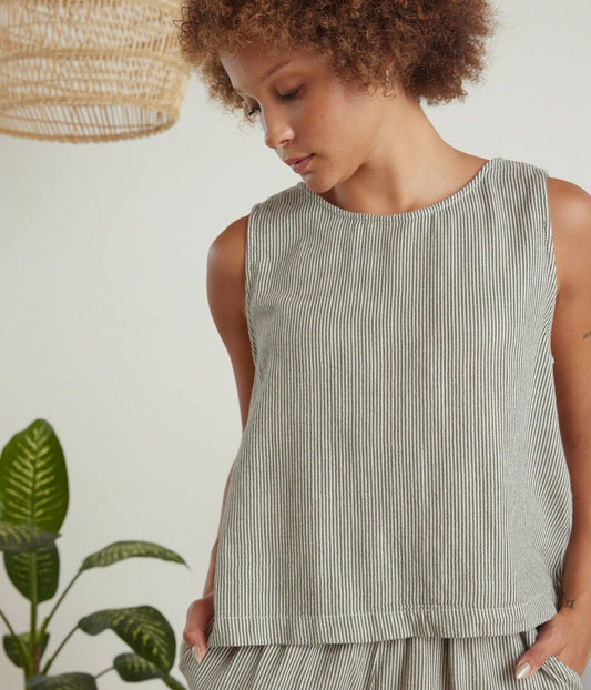 Known Supply - Oberlin Tank: B&W Stripe / L