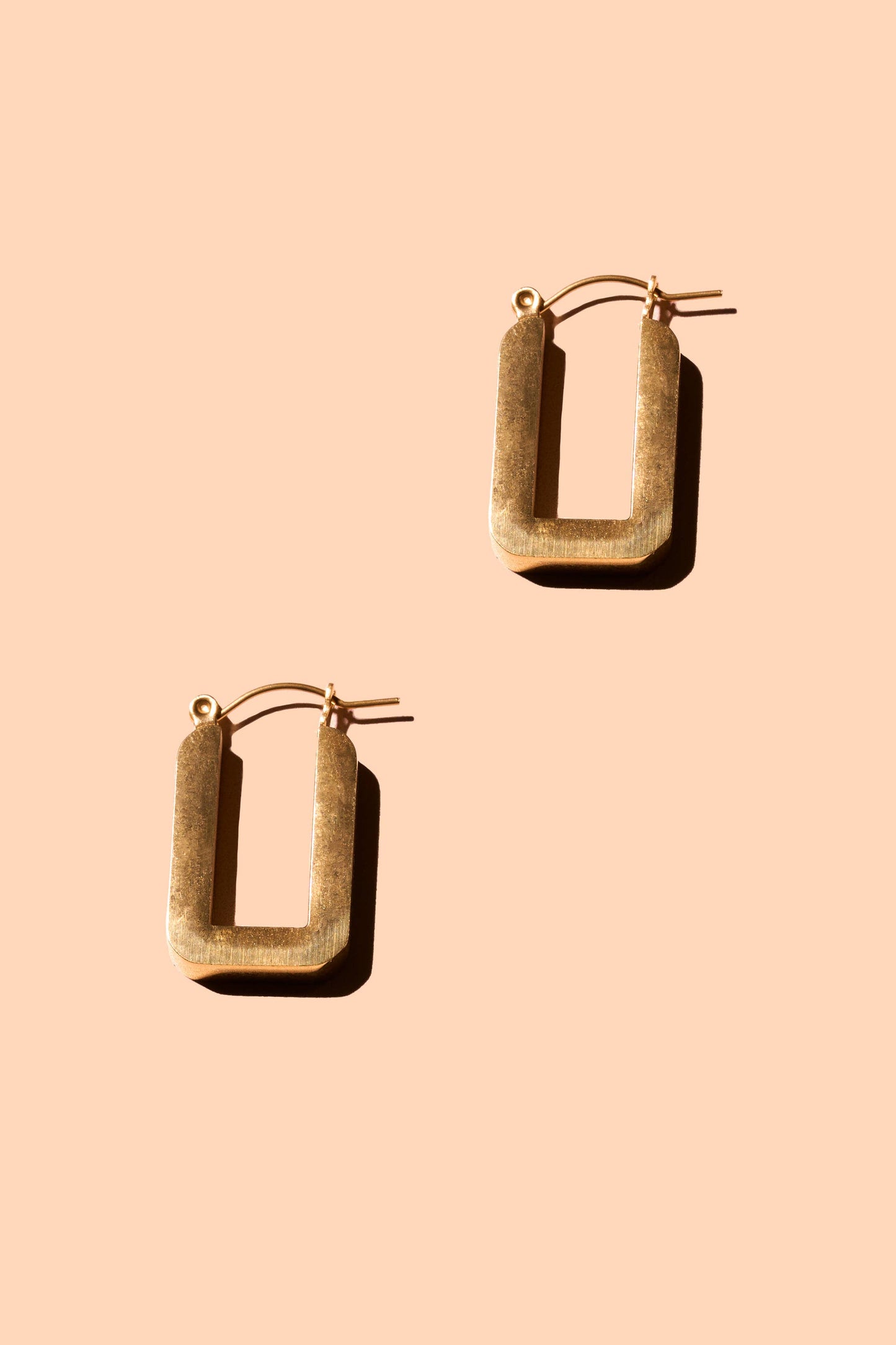 Peter and June - Corner Hoops: Yellow Gold