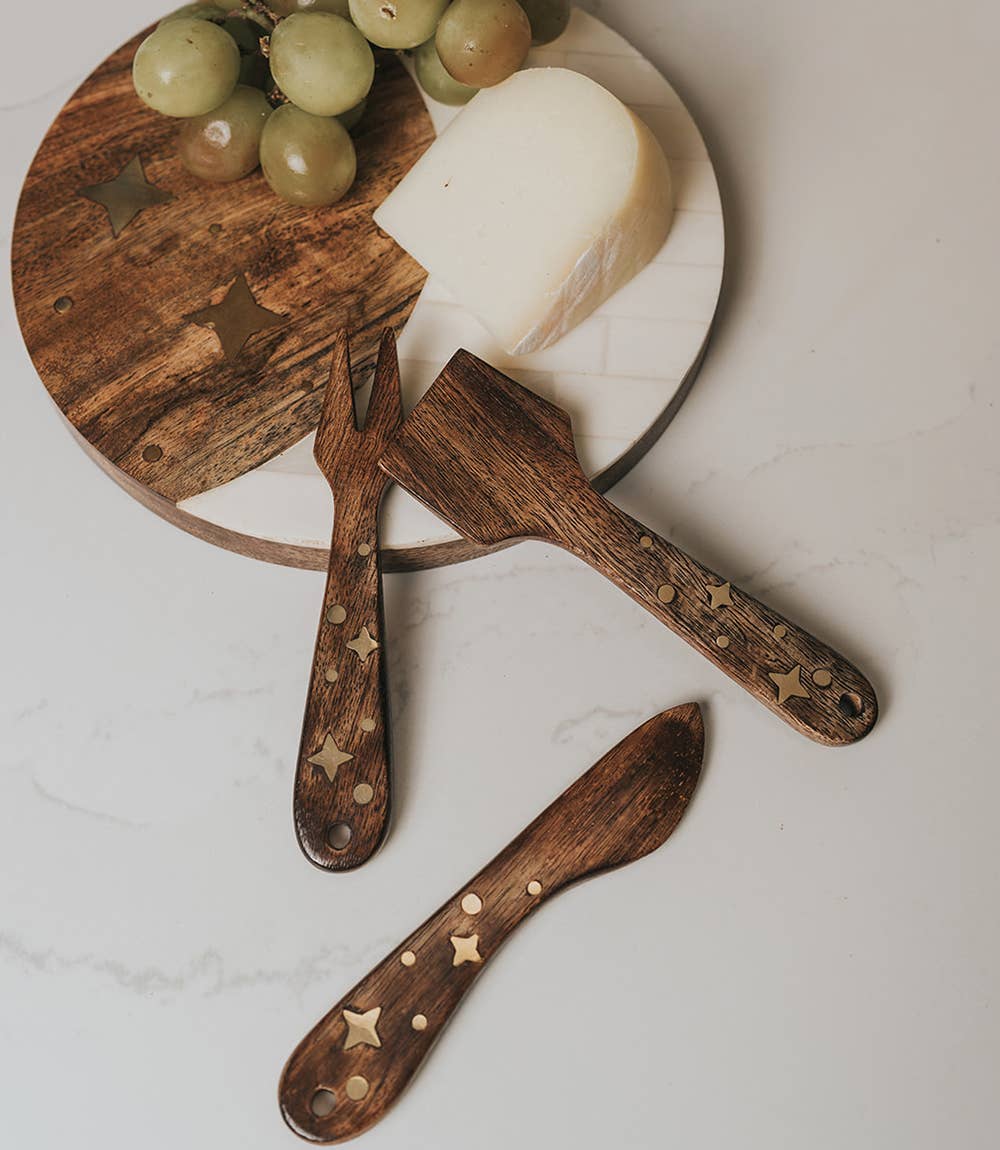 Matr Boomie Fair Trade - Nakshatra Cheese Knife Set (3 pc)