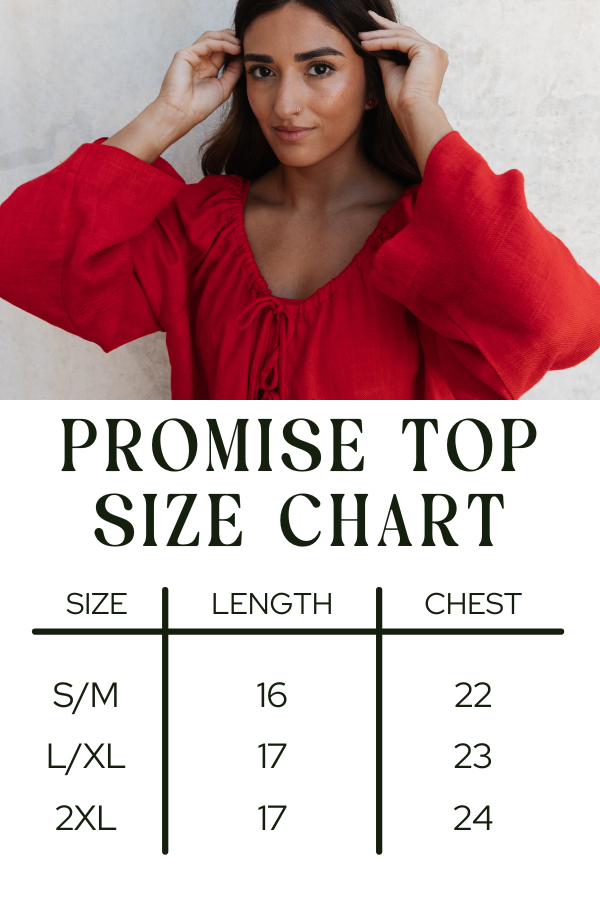 Red Linen Blend Top: L/XL