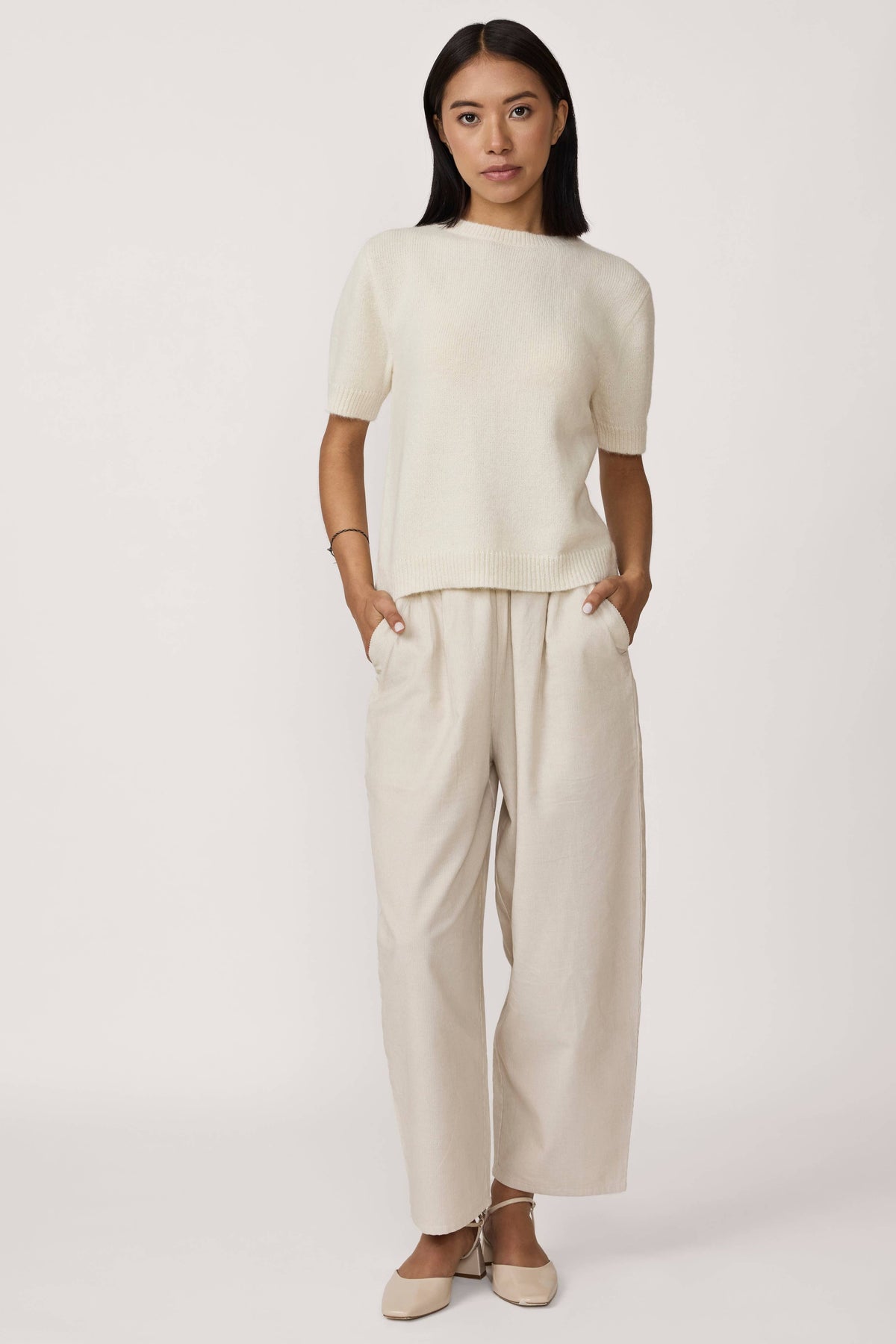 LAUDE Row Sweater in Ivory