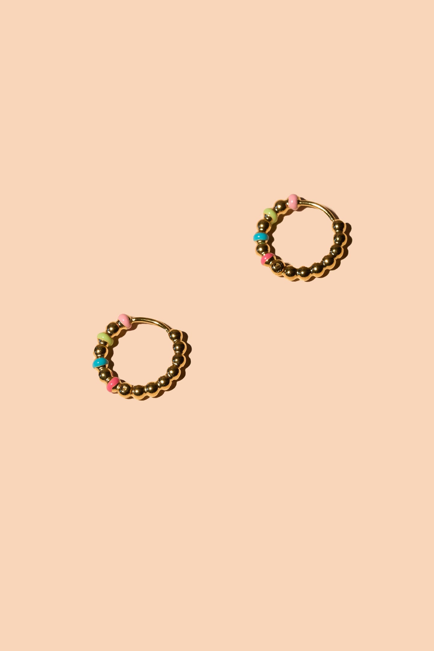 Peter and June - Dippin' Dots Hoops - 18K Gold Plated