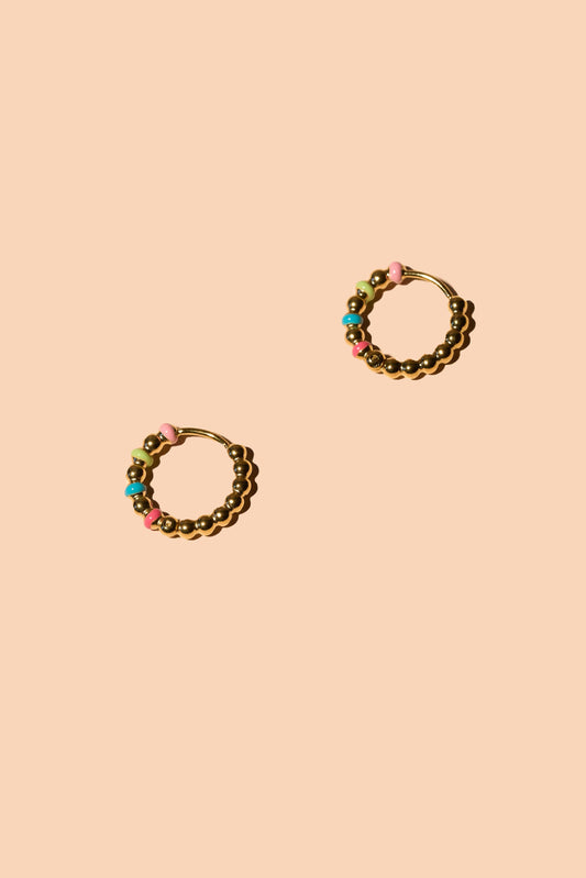 Peter and June - Dippin' Dots Hoops - 18K Gold Plated