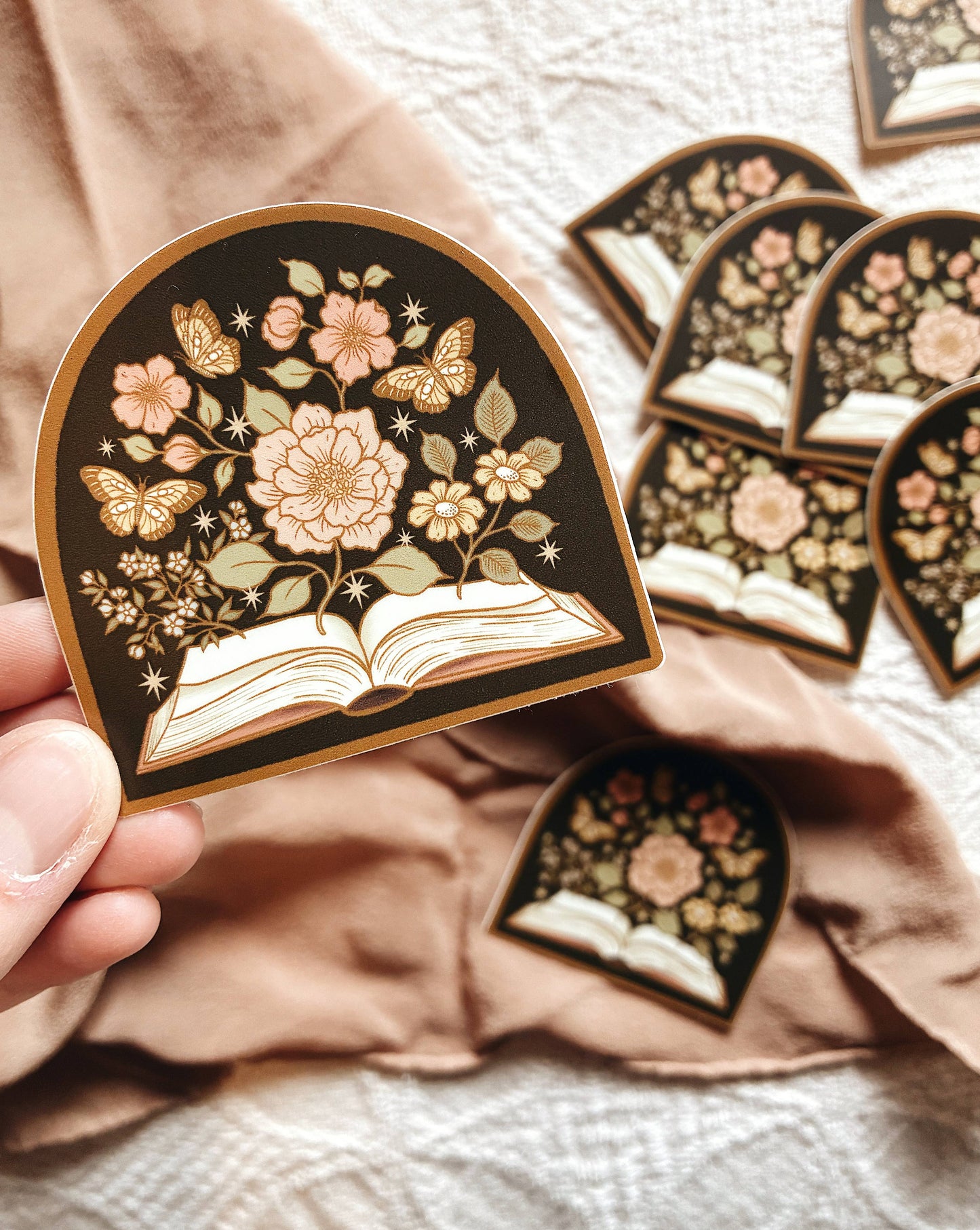 Flora West Design - Book Lovers Magical Floral Novel Sticker 2.5" Bookish Decal