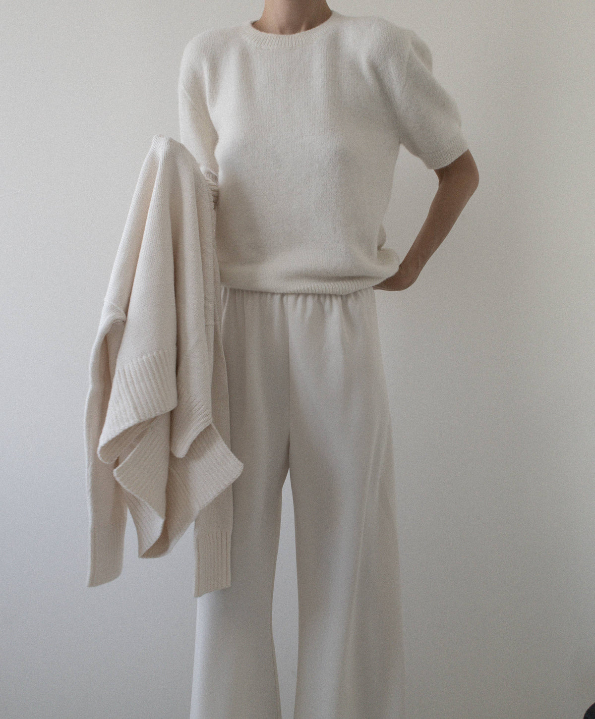 LAUDE Row Sweater in Ivory