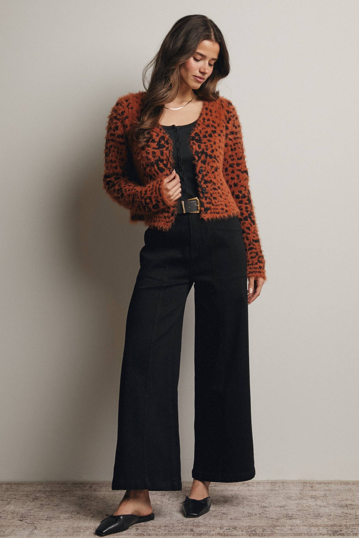 Forte - Wide-Leg Stretch Denim Jeans FP0003: Washed Cobalt / Contemporary / L