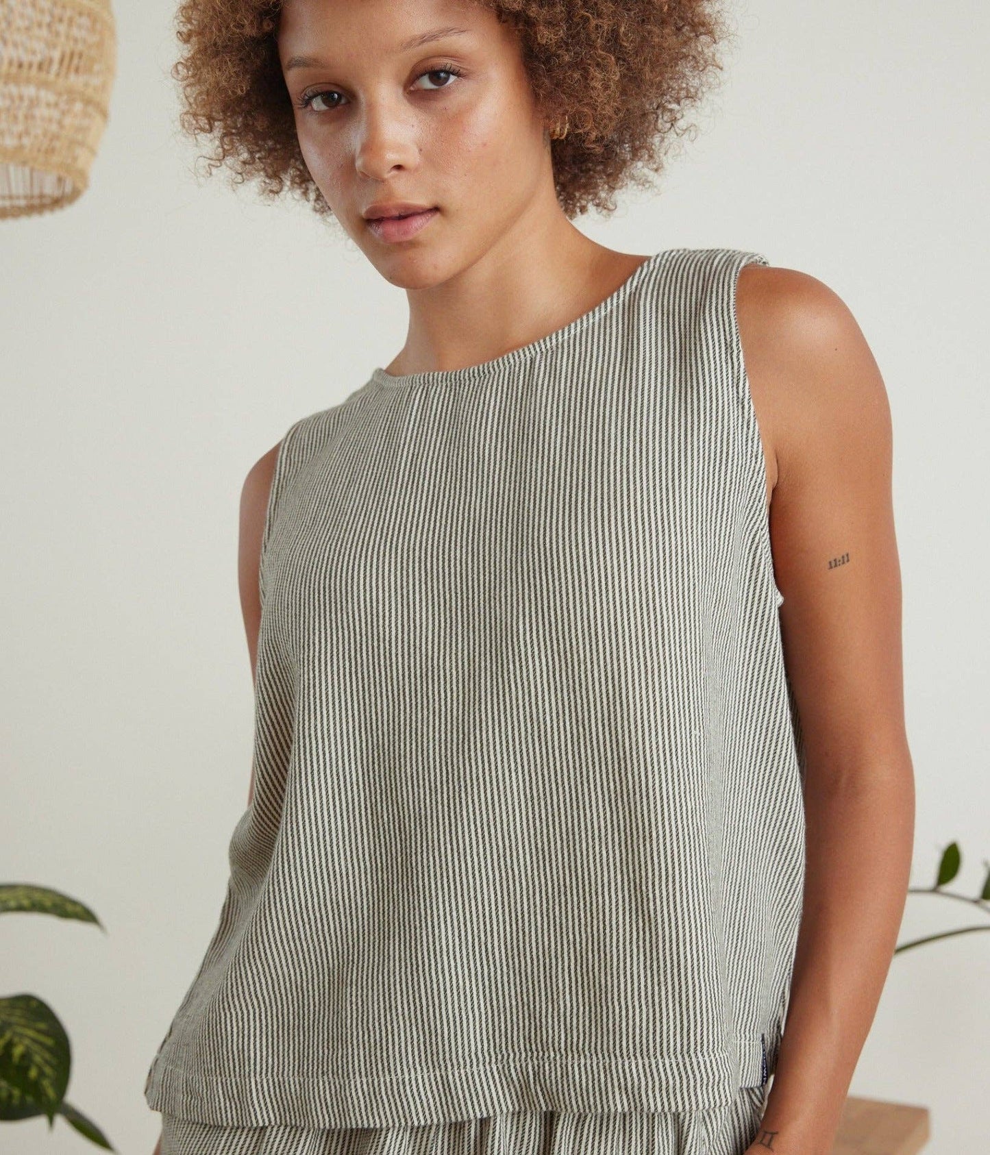 Known Supply - Oberlin Tank: B&W Stripe / XL