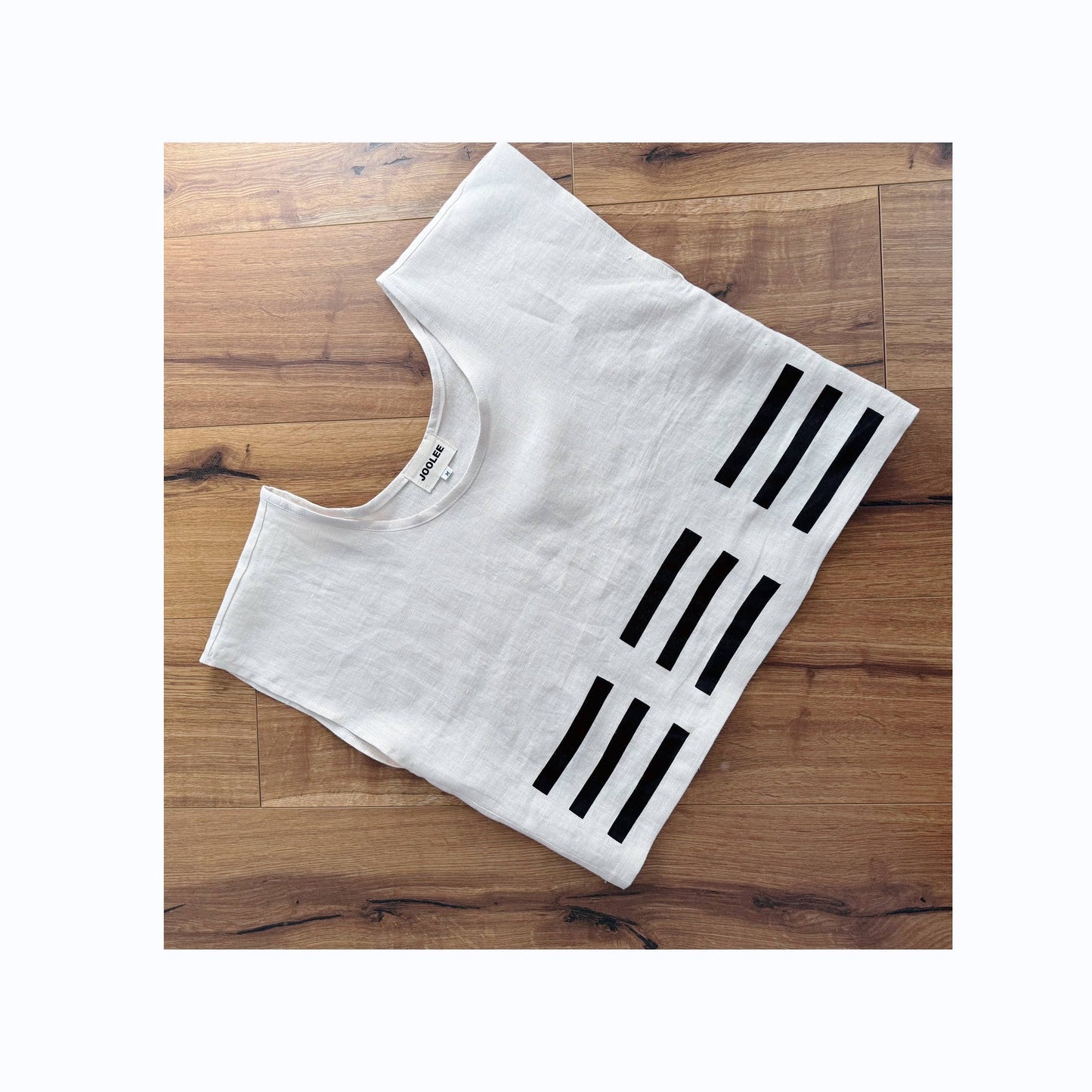 Joolee - Nature linen top: M/L