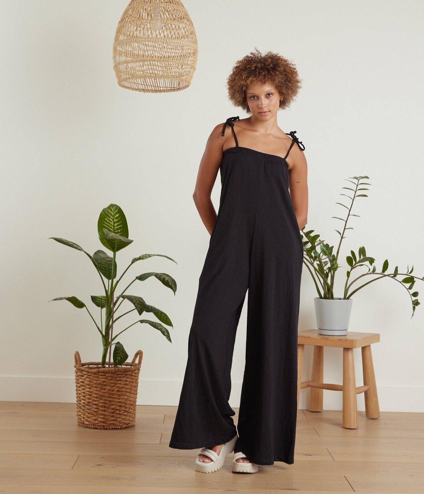 Known Supply - Avery Jumpsuit: Dripping Flowers / L