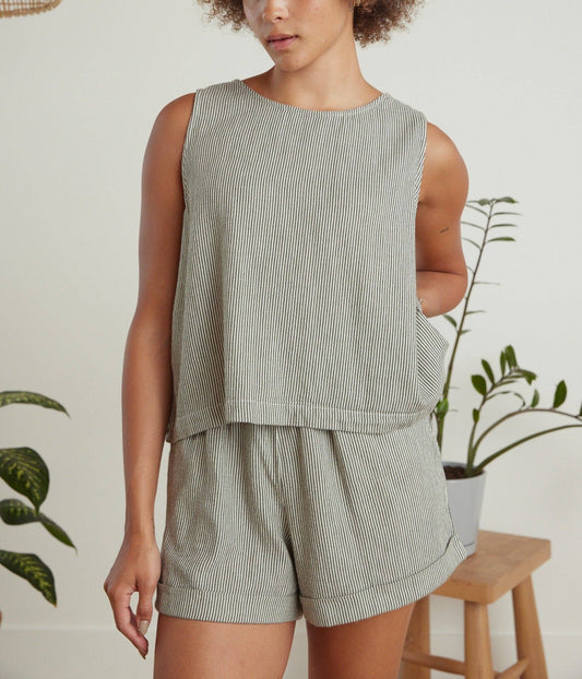 Known Supply - Oberlin Tank: B&W Stripe / S